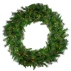 Pre-Lit Canyon Pine Artificial Christmas Wreath - 60-Inch, Clear Lights
