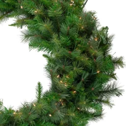 Pre-Lit Canyon Pine Artificial Christmas Wreath - 60-Inch, Clear Lights