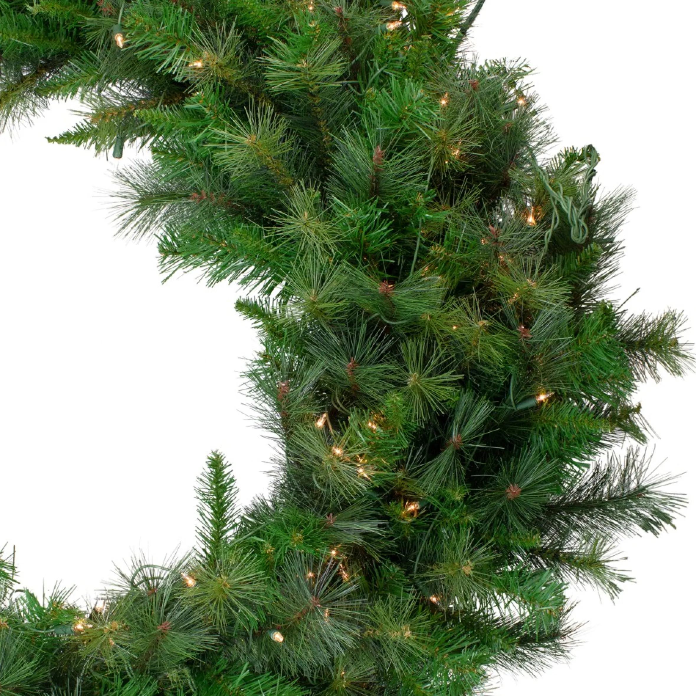 Pre-Lit Canyon Pine Artificial Christmas Wreath - 60-Inch, Clear Lights