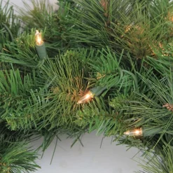 Pre-Lit Canyon Pine Artificial Christmas Wreath - 60-Inch, Clear Lights