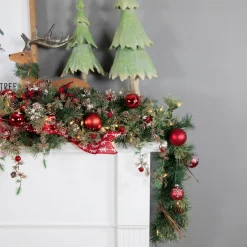 6' Pre-Lit Country Mixed Pine Artificial Christmas Swag - Clear Lights