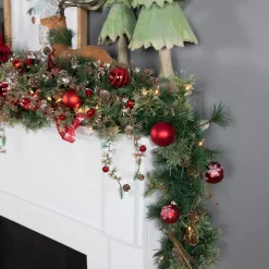 6' Pre-Lit Country Mixed Pine Artificial Christmas Swag - Clear Lights