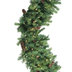 Pre-Lit Dakota Pine Artificial Christmas Wreath, 72-Inch, Warm White Led Lights
