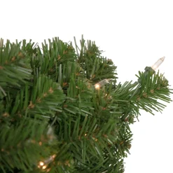 54" Pre-Lit Deluxe Dorchester Pine Artificial Christmas Teardrop Swag, Clear Lights