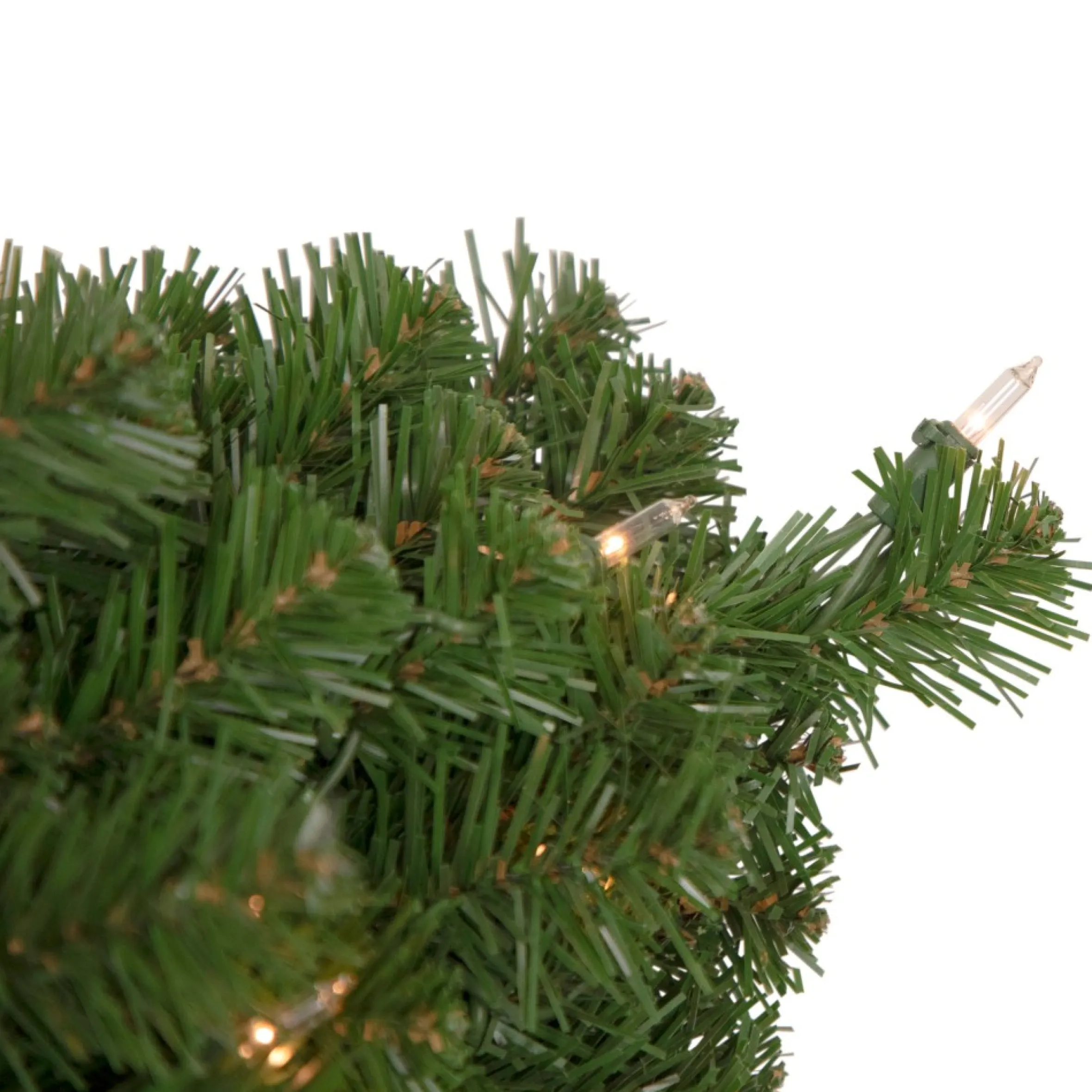 54" Pre-Lit Deluxe Dorchester Pine Artificial Christmas Teardrop Swag, Clear Lights