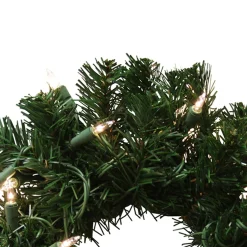 10" Pre-Lit Deluxe Windsor Pine Artificial Christmas Wreath - Clear Lights