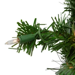 Pre-Lit Deluxe Windsor Pine Artificial Christmas Wreath - 10-Inch, Clear Lights