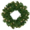 Pre-Lit Deluxe Windsor Pine Artificial Christmas Wreath - 12-Inch, Clear Lights