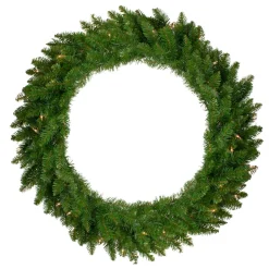 Pre-Lit Eastern Pine Artificial Christmas Wreath, 36-Inch, Clear Lights