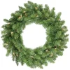 24" Pre-Lit Eastern Pine Artificial Christmas Wreath - Clear Lights