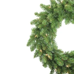24" Pre-Lit Eastern Pine Artificial Christmas Wreath - Clear Lights