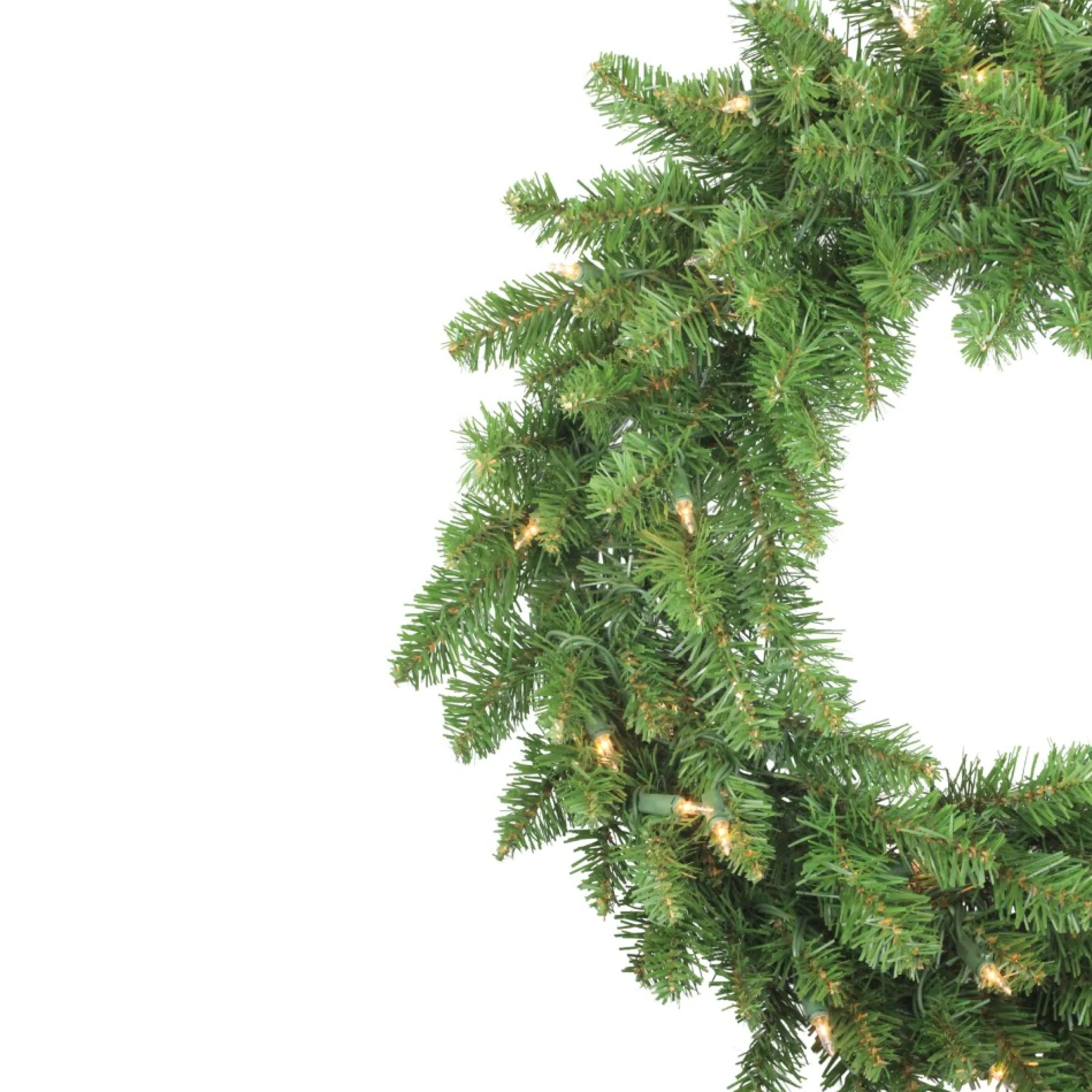 24" Pre-Lit Eastern Pine Artificial Christmas Wreath - Clear Lights