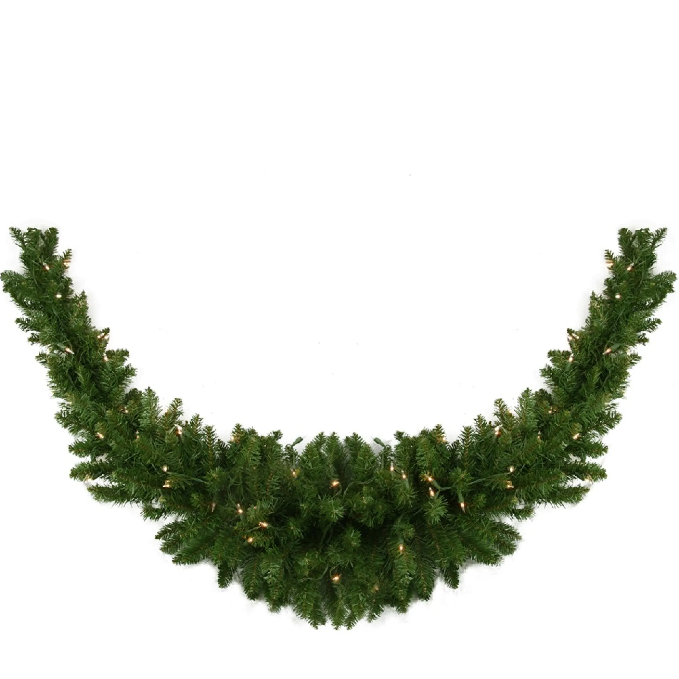 60" Pre-Lit Eastern Pine Artificial Christmas Swag - Clear Lights