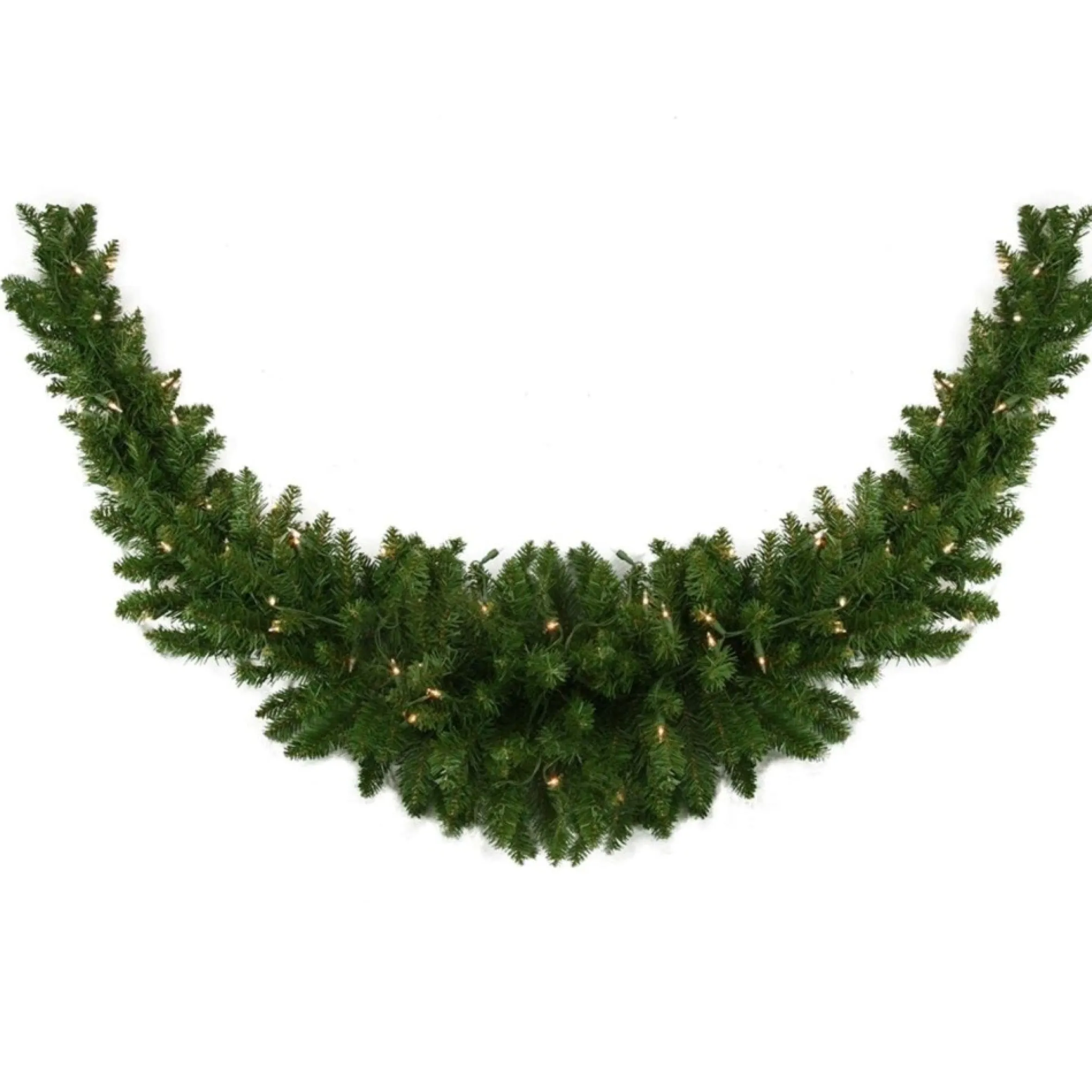 60" Pre-Lit Eastern Pine Artificial Christmas Swag - Clear Lights