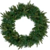 Pre-Lit Green Mixed Rosemary Emerald Angel Pine Artificial Christmas Wreath - 30-Inch, Clear Lights