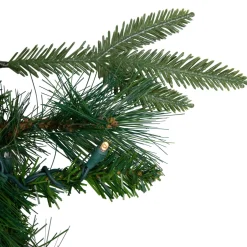 Pre-Lit Green Mixed Rosemary Emerald Angel Pine Artificial Christmas Wreath - 30-Inch, Clear Lights