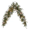 6' Pre-Lit Green Pine With Berries Artificial Christmas Teardrop Swag, Clear Lights