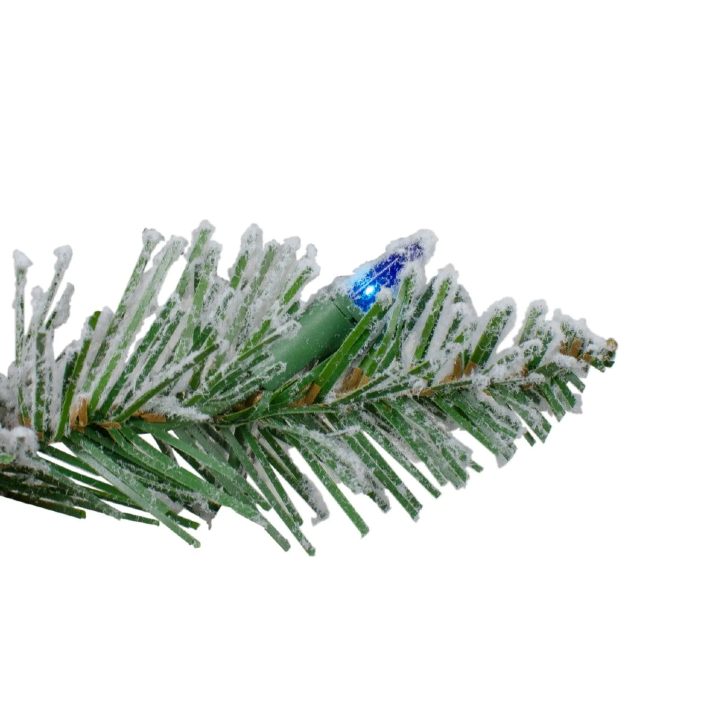 Pre-Lit Heavily Flocked Pine Artificial Christmas Wreath - 24-Inch, Multi-Color Lights