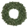Pre-Lit Led Canadian Pine Artificial Christmas Wreath, 24-Inch, Clear Lights