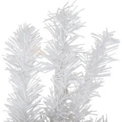 Pre-Lit Led White Canadian Pine Artificial Christmas Wreath, 30-Inch, Clear Lights