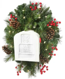 36" Pre-Lit Mixed Belgium Pine Artificial Christmas Swag, Clear Lights