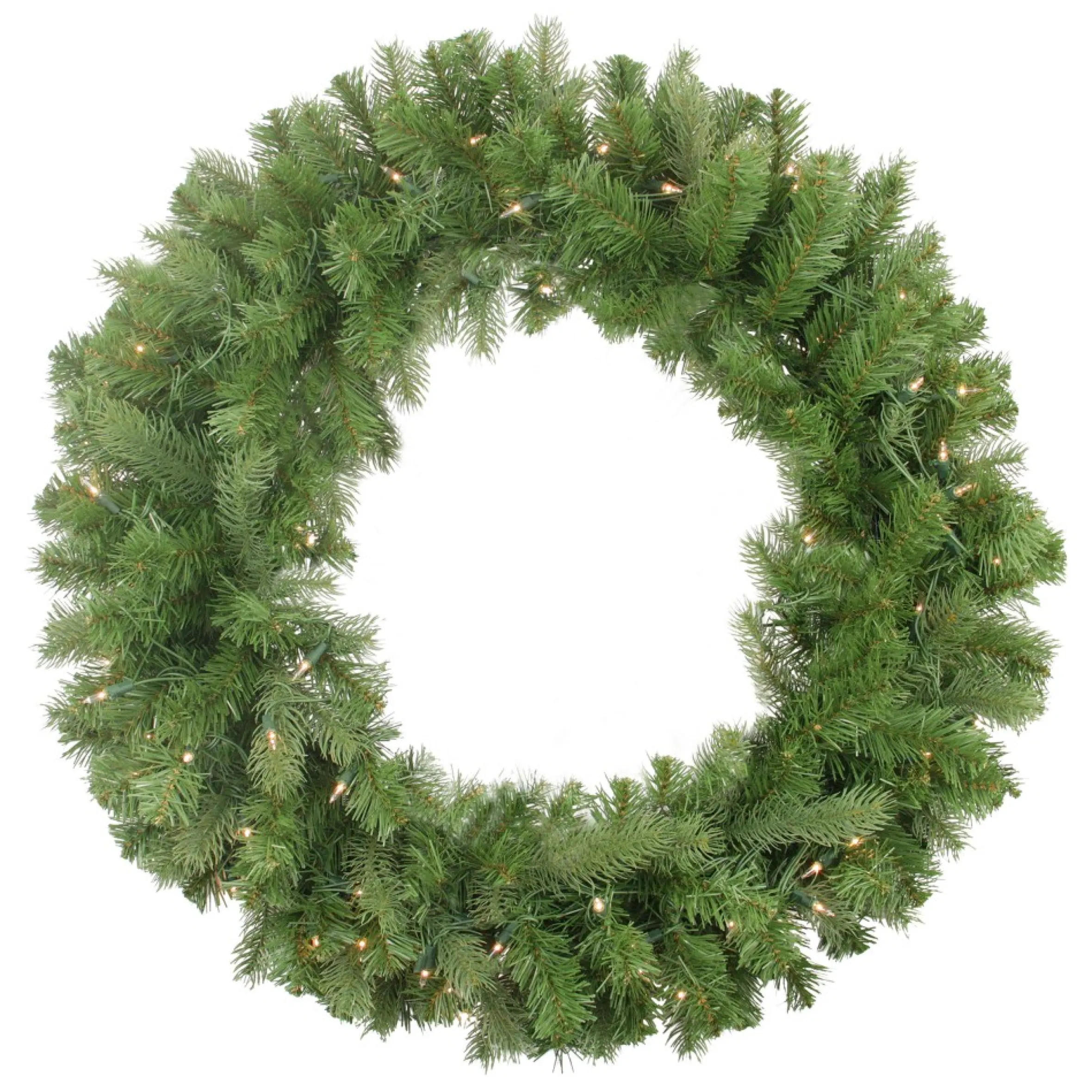 Pre-Lit Noble Fir Artificial Christmas Wreath - 30-Inch, Clear Lights