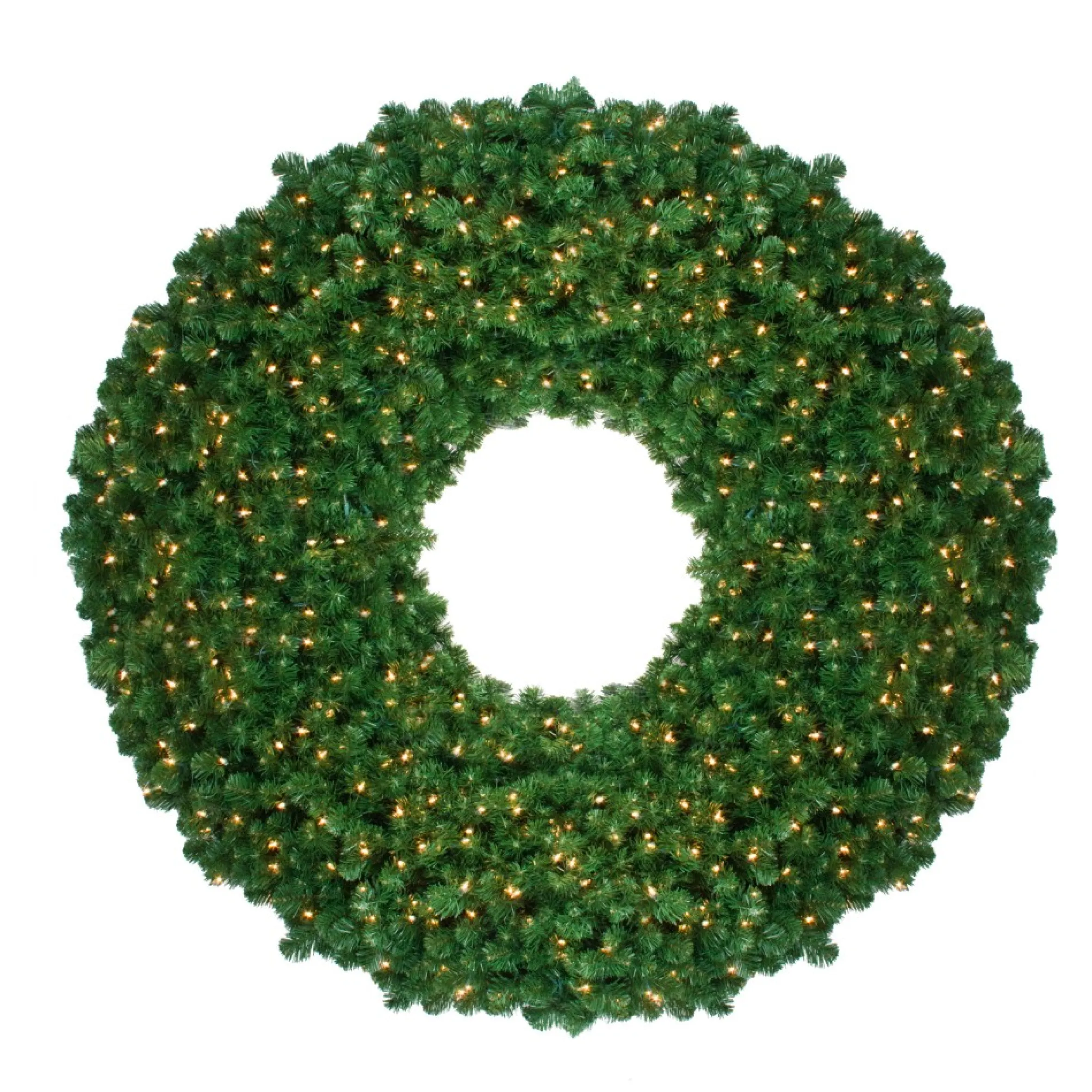 5' Pre-Lit Olympia Pine Commercial Artificial Christmas Wreath - Clear Lights