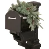 36" Pre-Lit Pine Cone And Artificial Mixed Pine Christmas Mailbox Swag