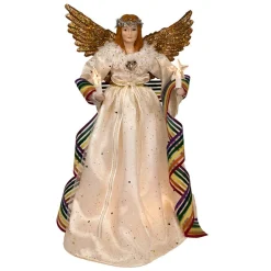 14" Pre-Lit Pride Angel Christmas Tree Topper