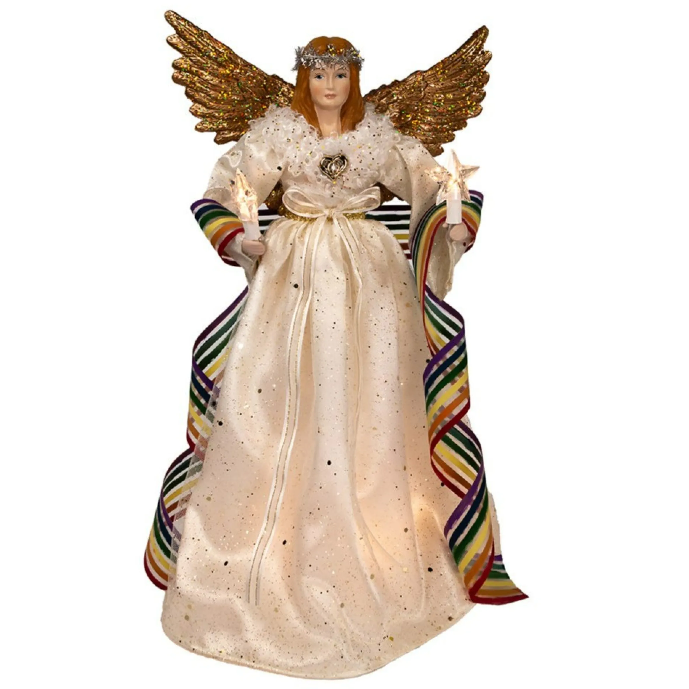 14" Pre-Lit Pride Angel Christmas Tree Topper