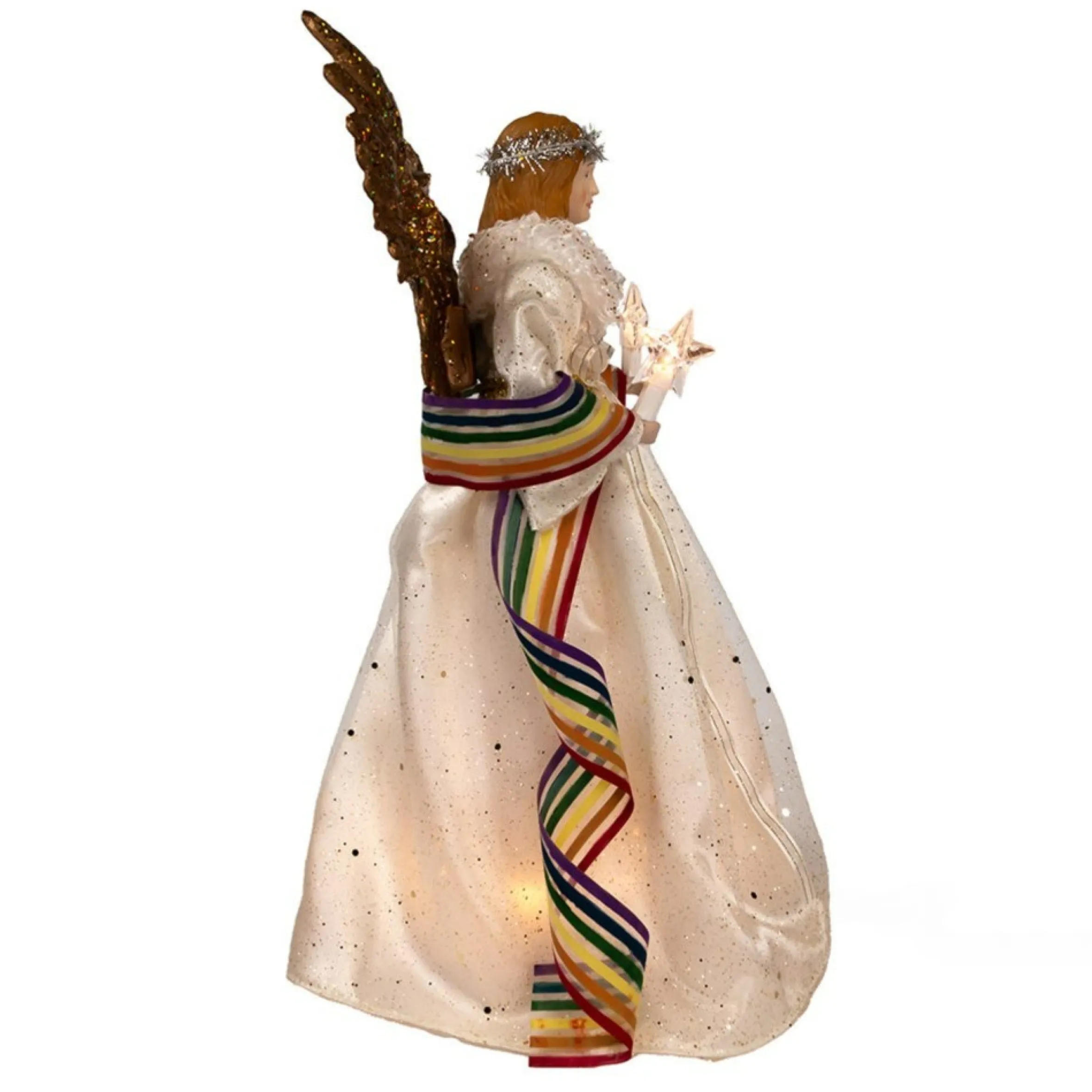 14" Pre-Lit Pride Angel Christmas Tree Topper