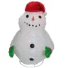 24" Pre-Lit Red And White Snowman Outdoor Christmas Yard Decor