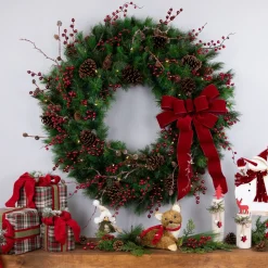 48" Pre-Lit Royal Oregon Pine Artificial Christmas Wreath - Clear Lights