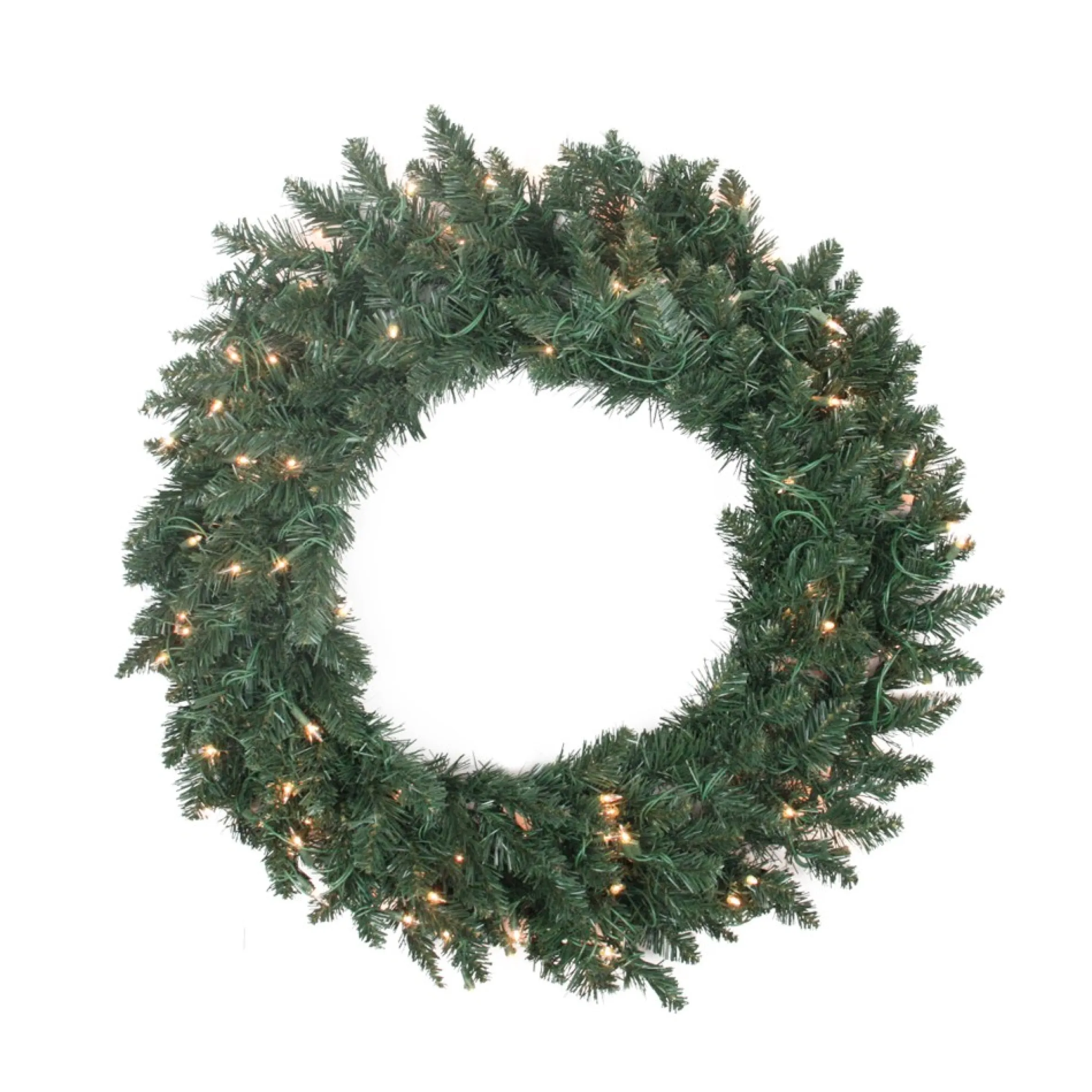 Pre-Lit Traditional Pine Artificial Christmas Wreath - 30-Inch, Clear Lights