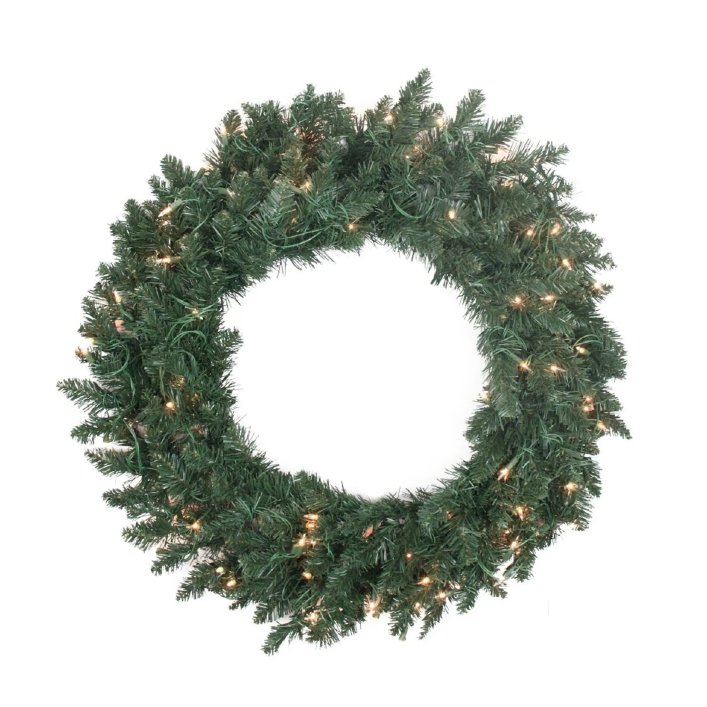 Pre-Lit Traditional Pine Artificial Christmas Wreath - 30-Inch, Clear Lights