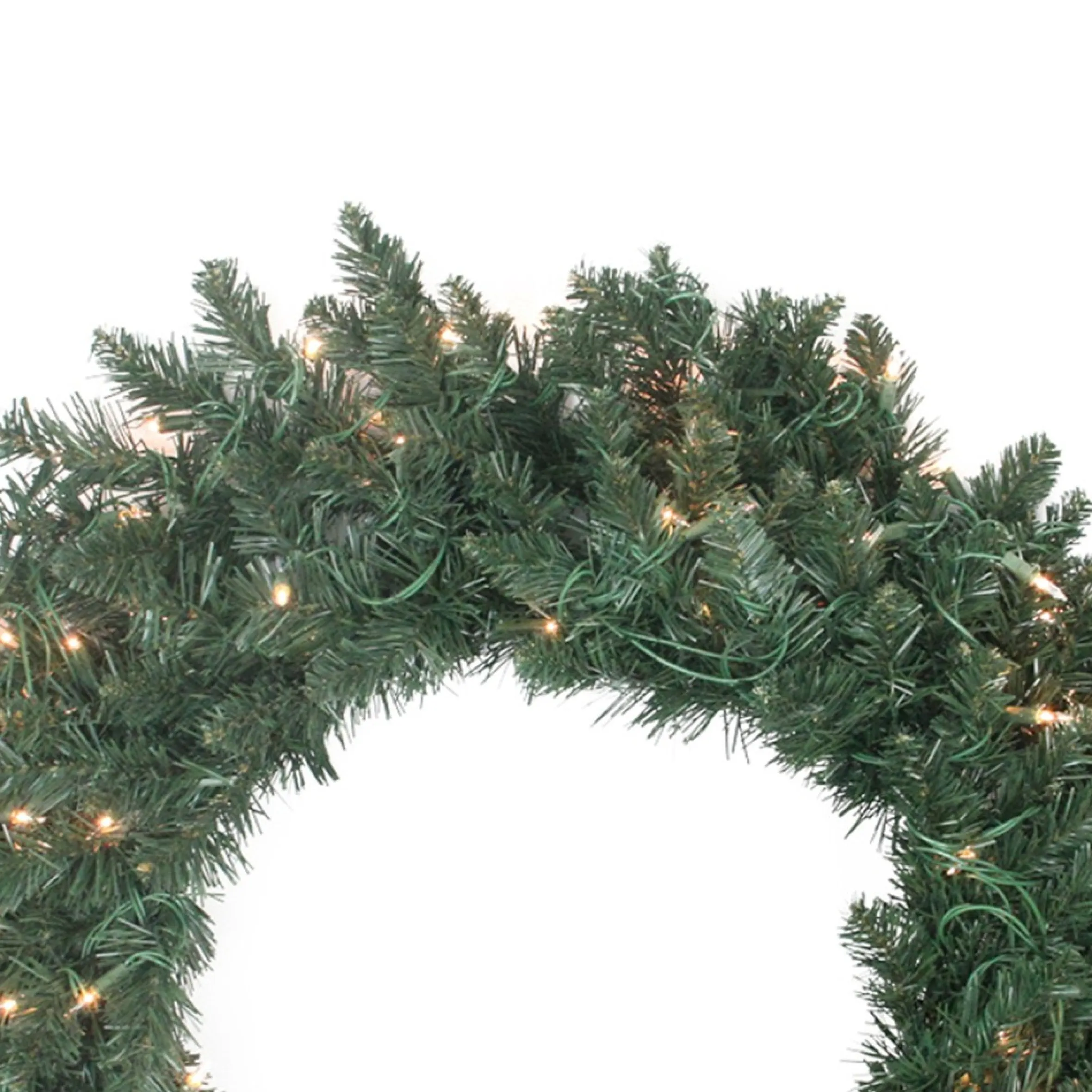 Pre-Lit Traditional Pine Artificial Christmas Wreath - 30-Inch, Clear Lights