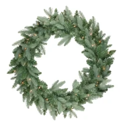Pre-Lit Washington Frasier Fir Artificial Christmas Wreath - 36-Inch, Clear Lights