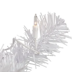 Pre-Lit White Pine Artificial Christmas Wreath - 24-Inch, Clear Lights