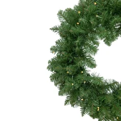Pre-Lit Whitmire Pine Artificial Christmas Wreath - 24-Inch, Warm White Led Lights