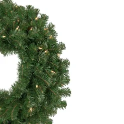 Pre-Lit Windsor Pine Artificial Christmas Wreath - 24-Inch, Clear Lights