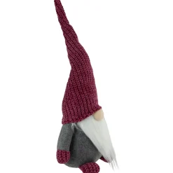 18" Purple And Gray Standing Gnome Christmas Decoration