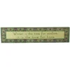 22" Purple And Green Winter Themed Rectangular Sign Board