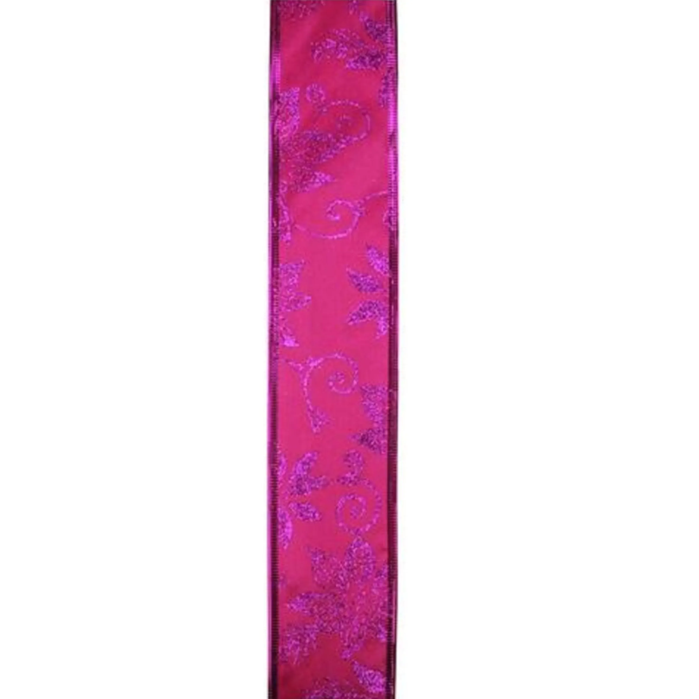 Purple And Pink Shimmering Wired Christmas Craft Ribbon 2.5" X 10 Yards