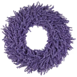 Purple Lavender Artificial Floral Spring Wreath, 28-Inch, Unlit