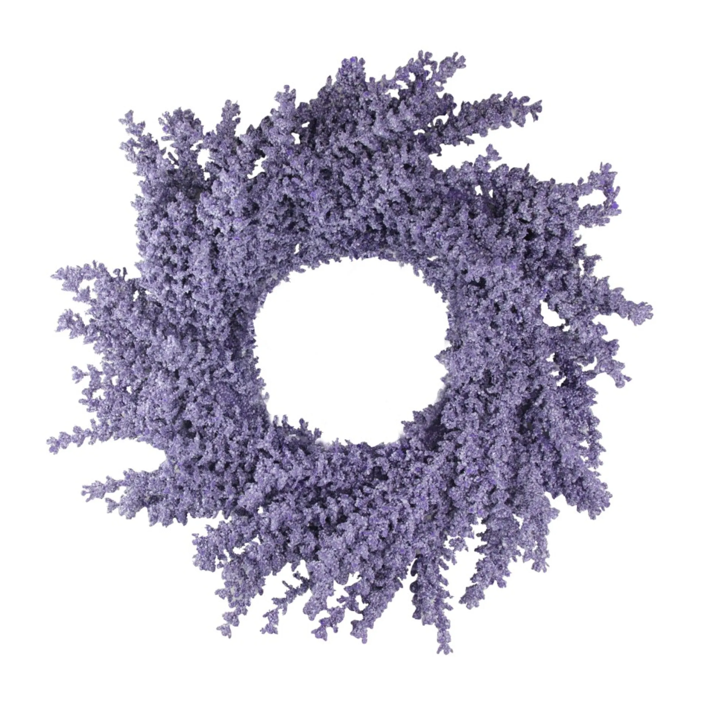 16" Purple Wisteria Flower Artificial Spring Wreath - Unlit
