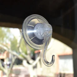 4" Push Lock Suction Cup Christmas Wreath Hanger, Holds Up To 10 Lbs