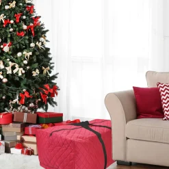 Quilted Red Christmas Holiday Storage Bag