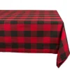 Red And Black Buffalo Plaid Christmas Rectangular Tablecloth 60" X 84"