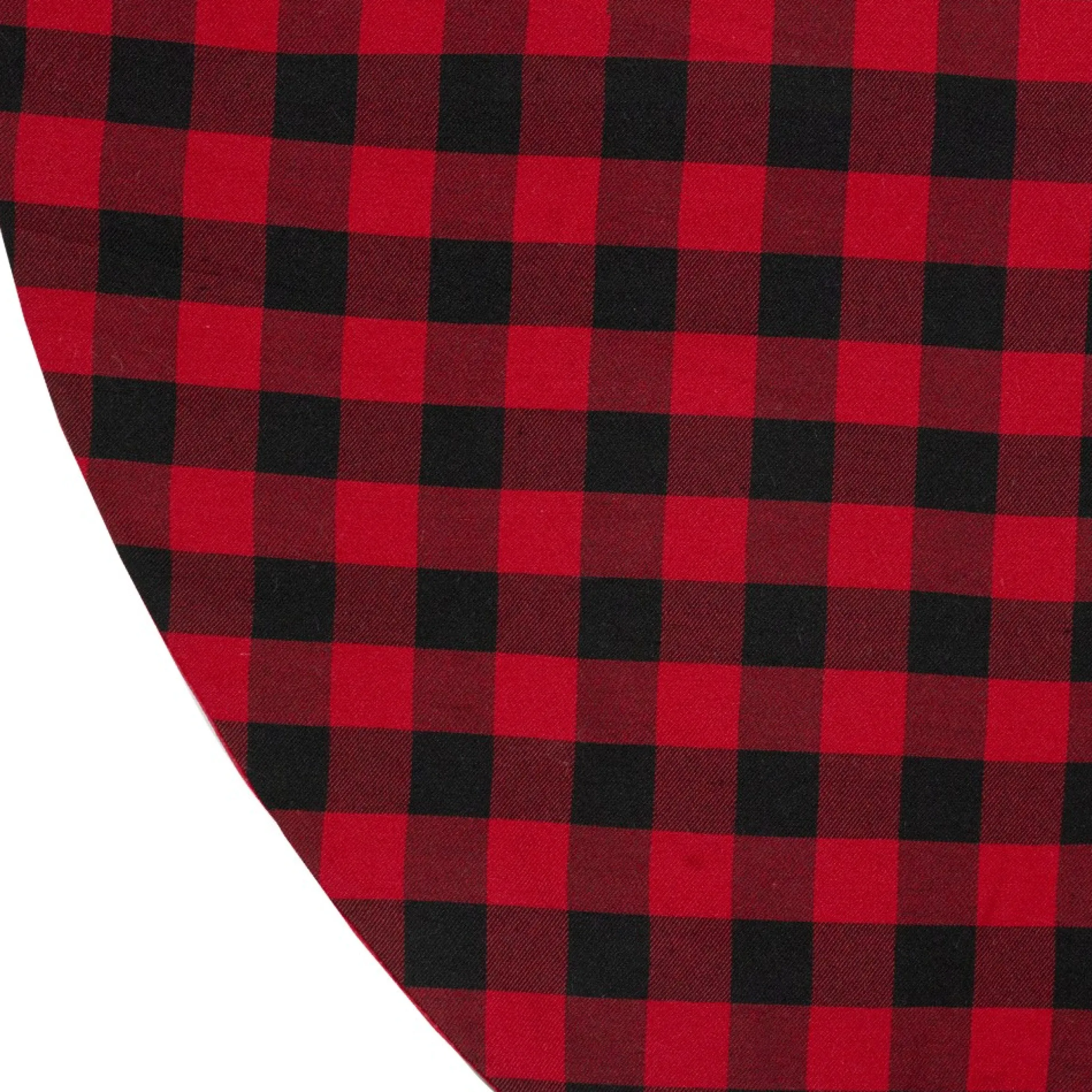 48" Red And Black Buffalo Plaid Christmas Tree Skirt