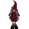 17" Red And Black Buffalo Plaid Girl Gnome Christmas Figure